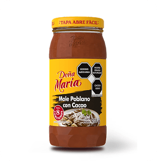 Producto mole en pasta: Mole Poblano con Cacao Doña María
