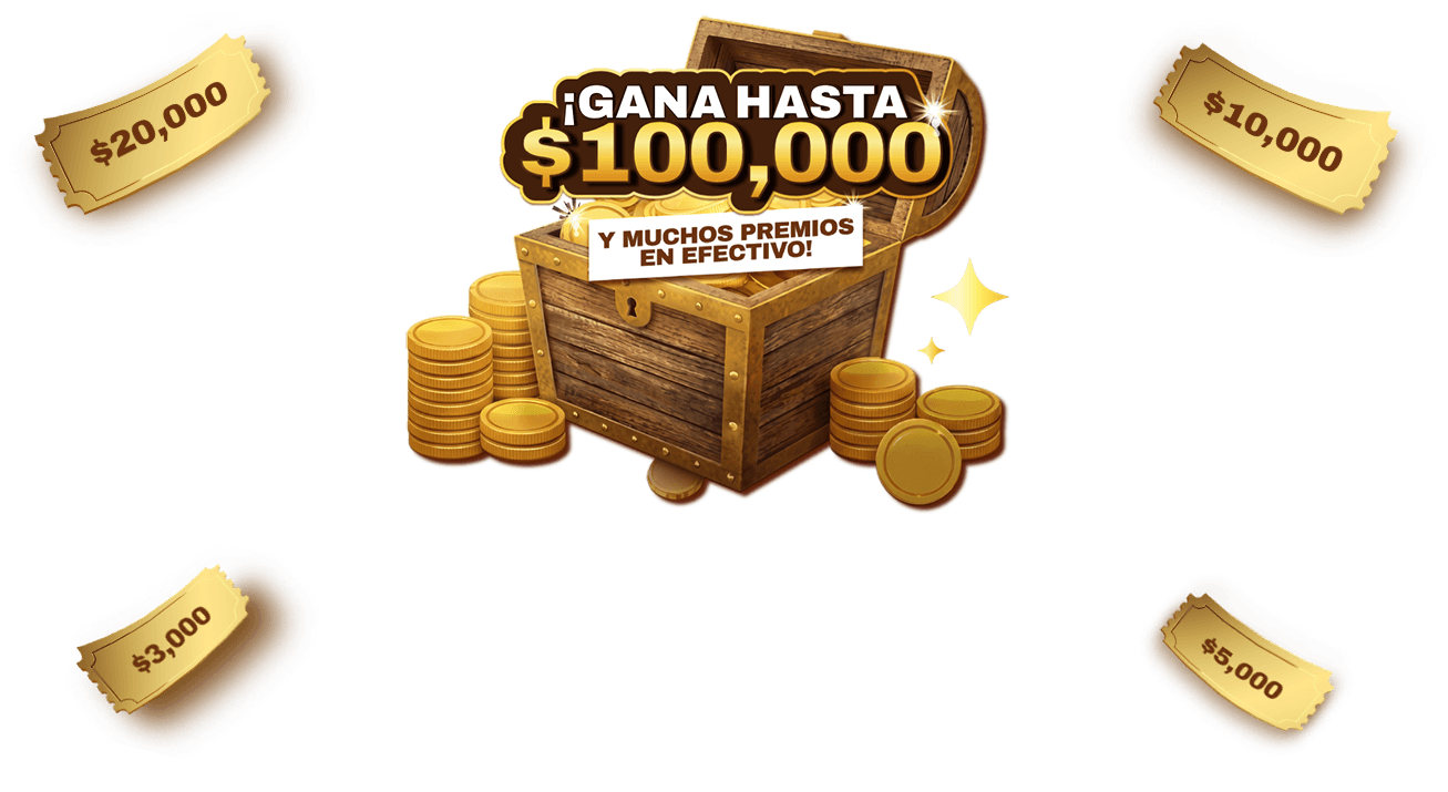 Cofre de tesoro abierto con monedas de oro